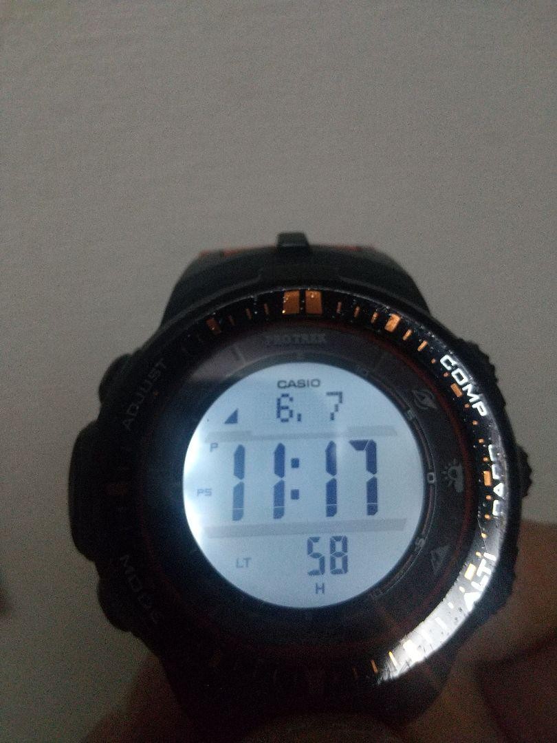 Casio Pro Trek PRW3000 Digital Black Green Watch Altimeter