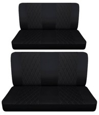 Fits 1963 Chevy Nova 4 Dr Sedan Front And Rear Bench Diamond Stitch Seat Covers