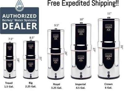 Berkey Water Filter System with 2 Black BB9-2 Cartridge Elements  