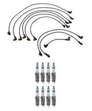 Denso Wire Set 7mm & 8 Iridium Power Spark Plugs 0.044 Kit For GMC Chevy V8 FI