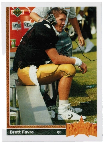 Upper Deck Brett Favre Football Sports Trading Card Singles Rookie