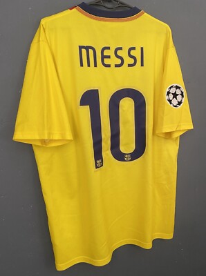 MEN FC BARCELONA 2008/2009 MESSI #10 FOOTBALL SOCCER SHIRT JERSEY
