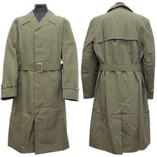 New 80s East German olive army raincoat military coat trenchcoat NVA DDR GDR