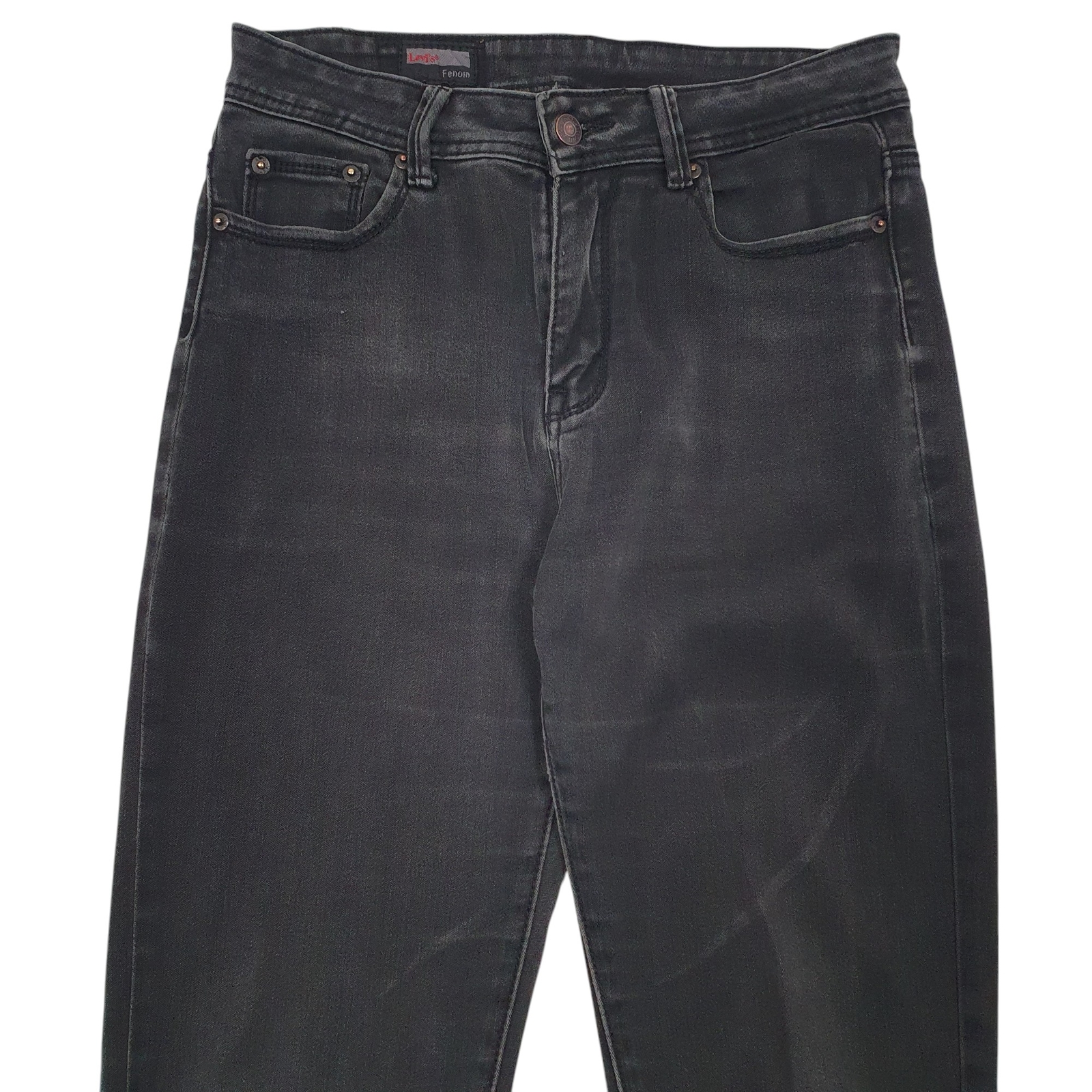 LEVIS Fenom Jeans Regular Fit Grey Denim Trousers Womens Stretch UK10 image 2