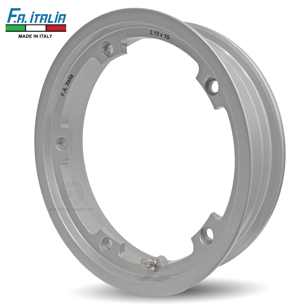COPPIA CERCHI IN LEGA TUBELESS GRIGIO 3.50.10 PER VESPA 150 PX E (VLX1T 1981-83) foto 2