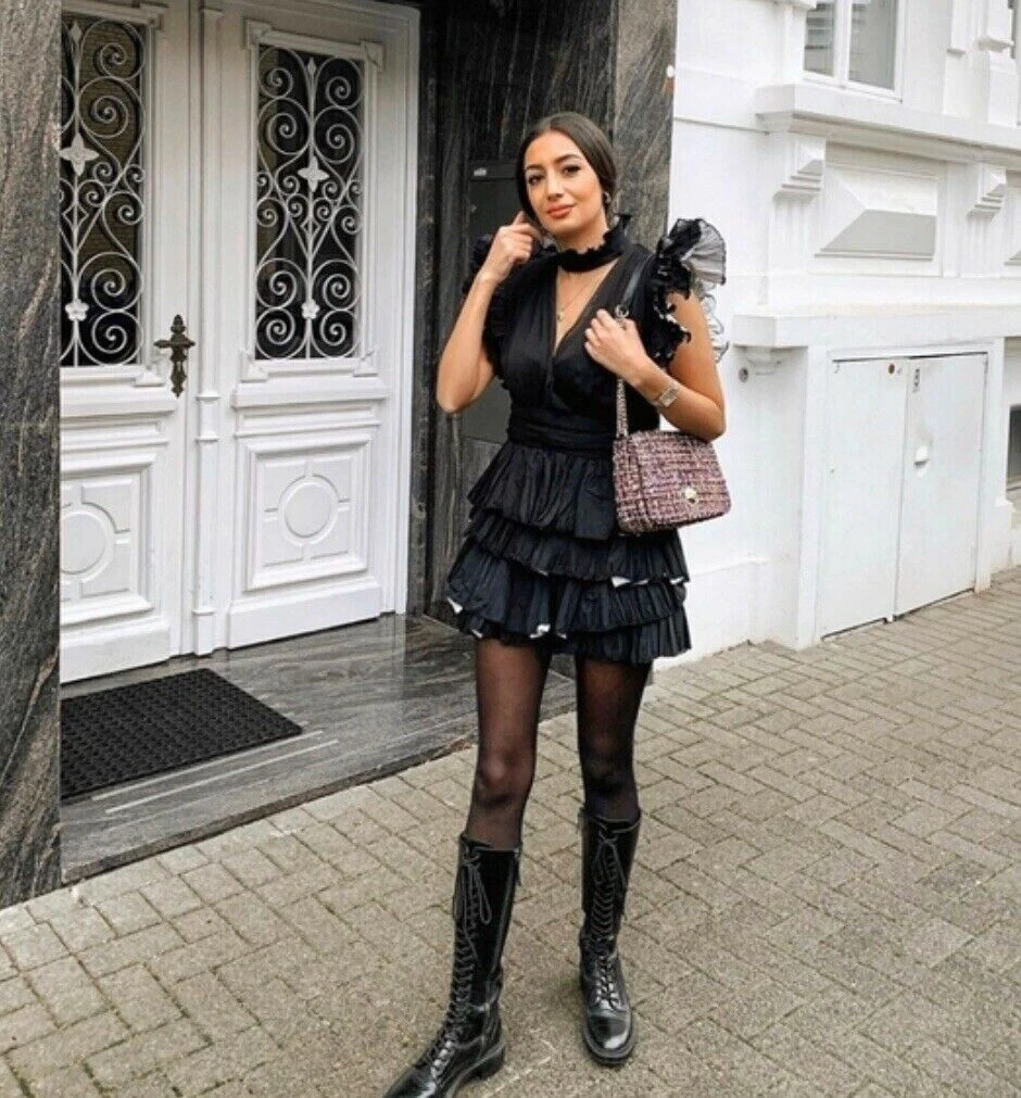 Ruffle mini top skirt zara