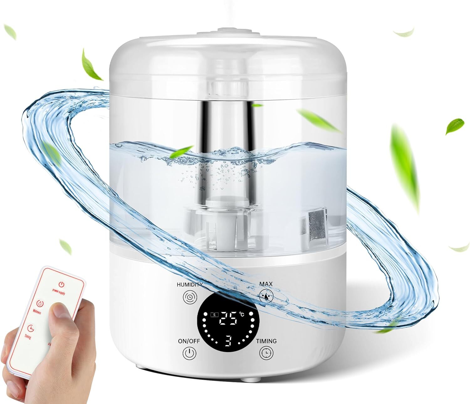 4L Large Capacity Top-Fill Cool Mist Humidifier for Bedroom & Home