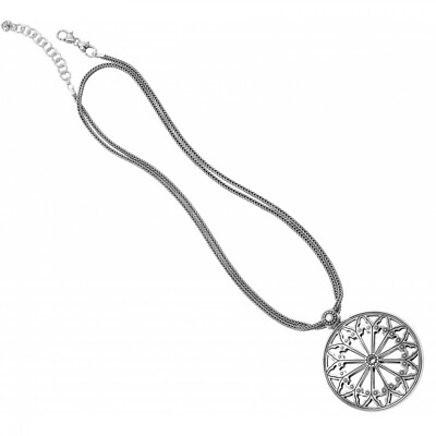 Collana Lunga Brighton Basilica Ferrara - Argento Placcato, A Disco, Convertibile E Statement, Nuova Con Etichette (Prezzo Consigliato $88)
