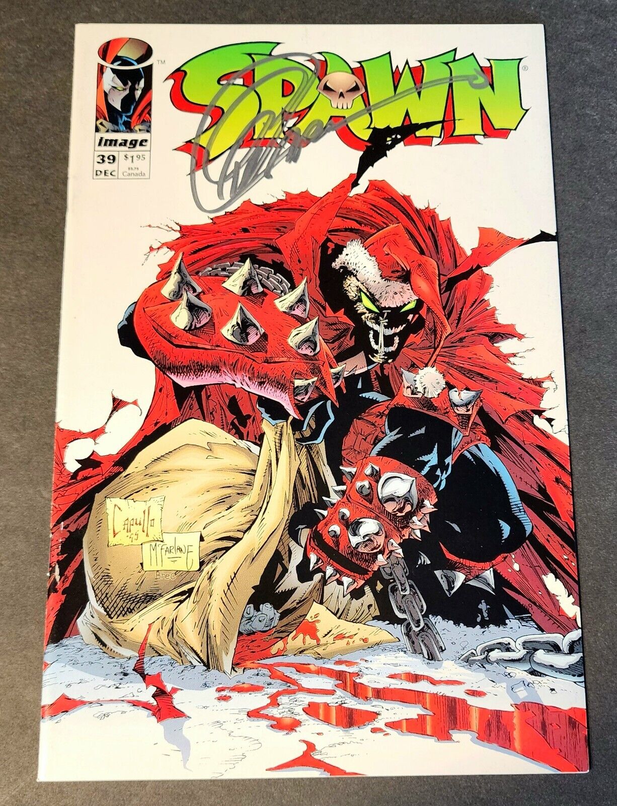 Spawn #39 Signed by Greg Capullo Santa Spawn Christmas Cover