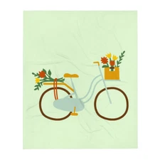 Floral Bike Throw Blanket