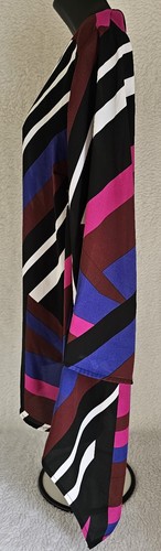 Relativity Womens Shirt Top Blouse Size 1X White Black Pink Purple Striped NEW - Picture 12 of 24