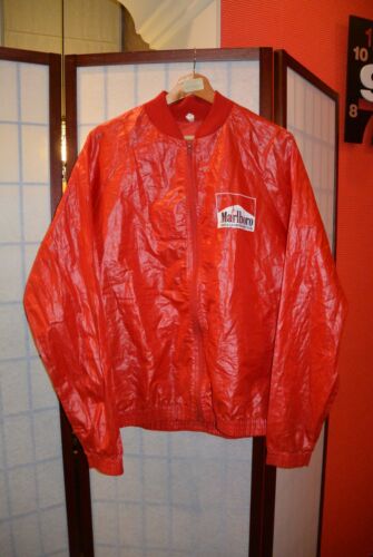 Vintage 1980's Marlboro World Championship Team jacket Wind red jacket . ALY - Picture 1 of 9