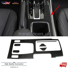 6Pcs Carbon Fiber Interior Gear Shift Set Cover Trim For 2013-2017 Honda Accord