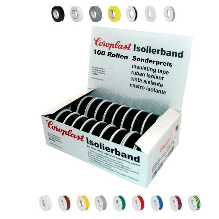 Isolierband coroplast 20 Rollen Box Sonderpreis PVC-Isolierband