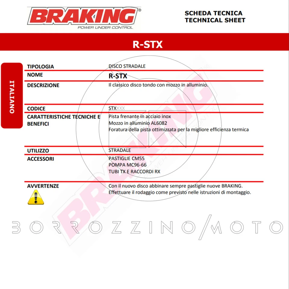 STX80 KIT 2 DISCHI FRENO ANTERIORE R-STX BRAKING DUCATI MONSTER 695 2006-2008 Foto 3 de 4