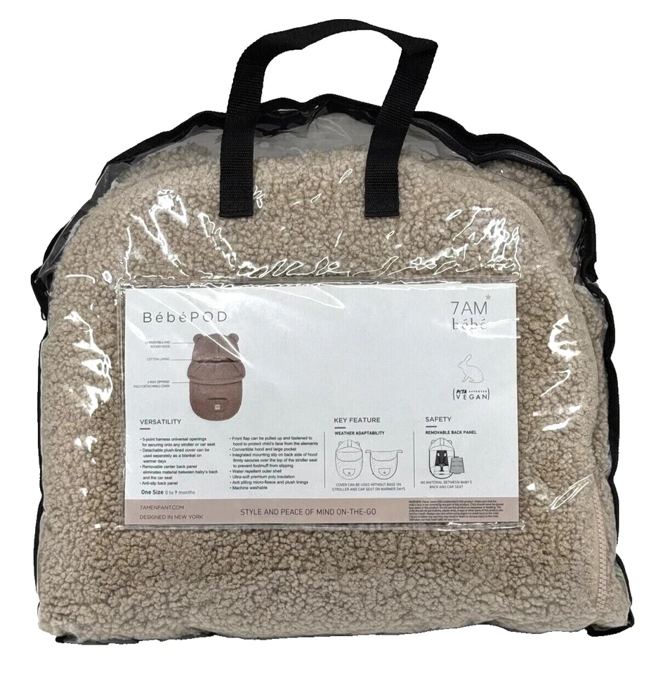 Nuevo 7AM ENFANT BebePOD Peluche SACO PARA PIES Avena BUNTING Cochecito MANTA Acogedor Bebé Foto 4 de 4