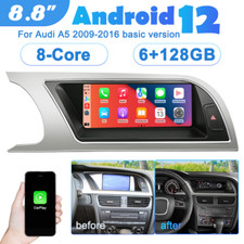 For Audi A5 2009-2016 Car Stereo Radio 8.8" Android 12 Carplay GPS WiFi 6 128G