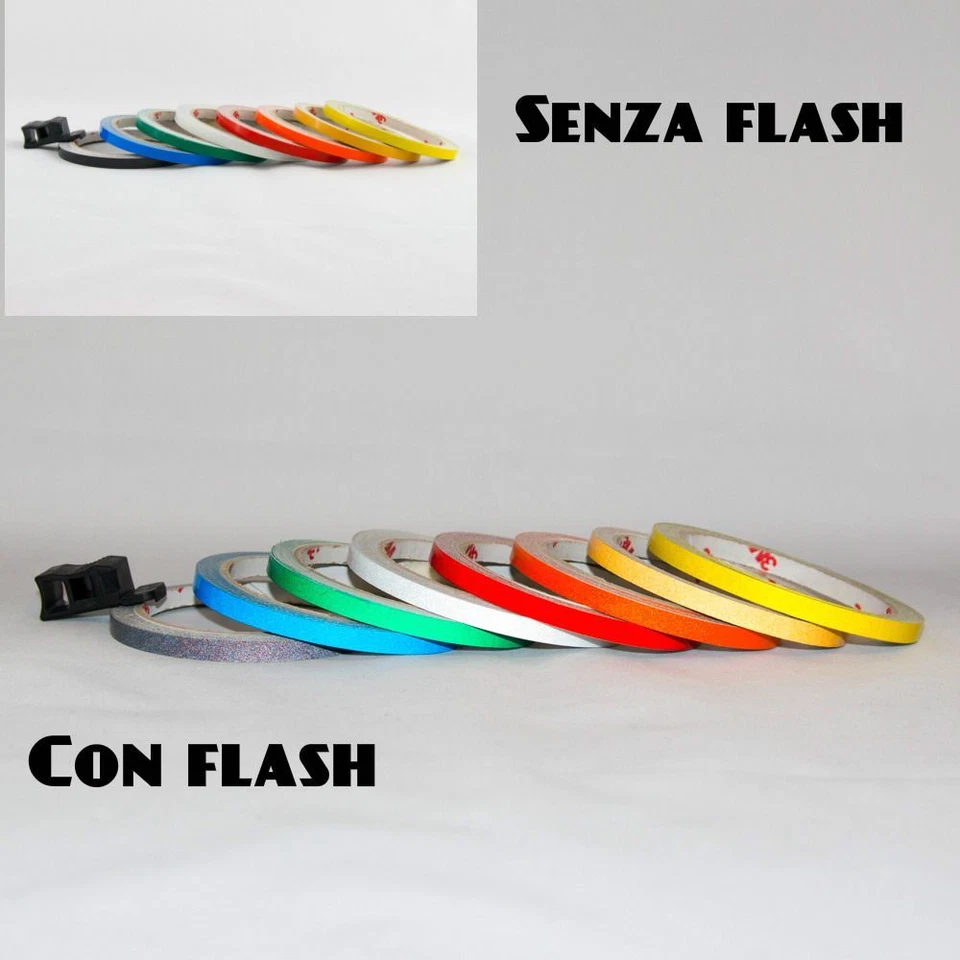 STRISCE STICKERS MOTO ADESIVI CERCHI RIFRANGENTI 3M™ STRIPE APPLICATORE A SCELTA