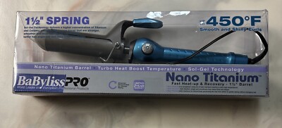 BABYLISS PRO 1 1/2 NANO TITANIUM Ceramic Barrel Curling Iron Hair Styling