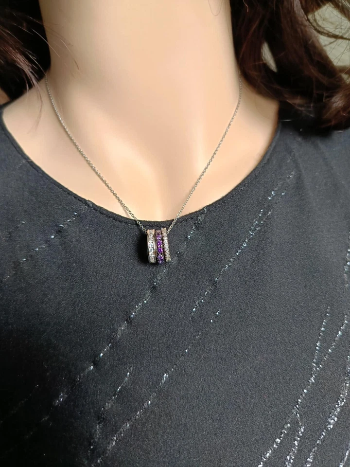 2JEWELS COLLANA DONNA IN ARGENTO E ZIRCONI CON TRE CERCHI 253082 - Immagine 2 di 4