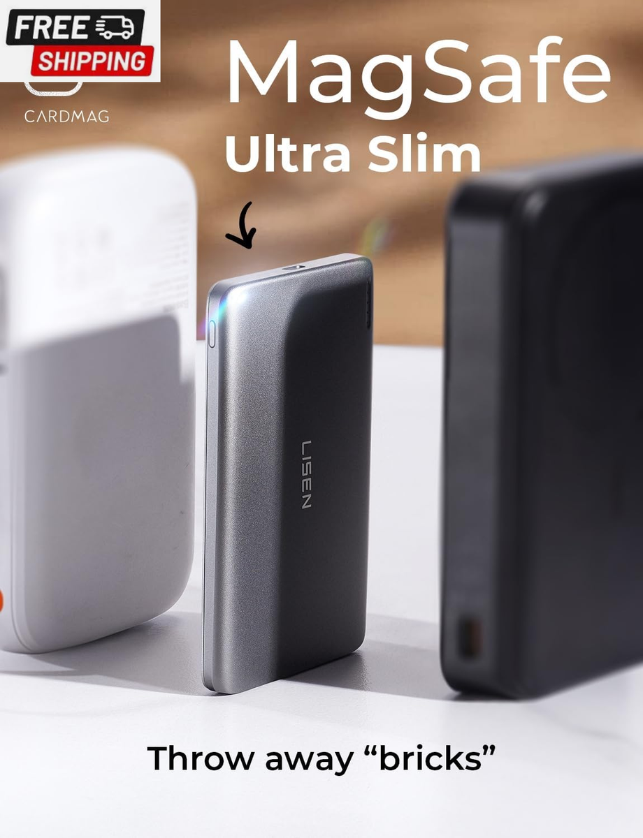 LISEN Ultra Slim Magsafe Portable Charger Iphone,Alloy 5,000