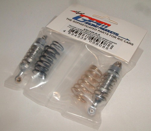 MINI E-REVO SLASH 1/16TH GPM FRONT OR REAR DAMPER/SHOCK SILVER ALUMINIUM ERV348