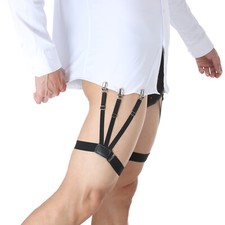 2X Shirt Holder Stay Garters Belt Straps Non-Slip Tucker Suspenders Adjustable