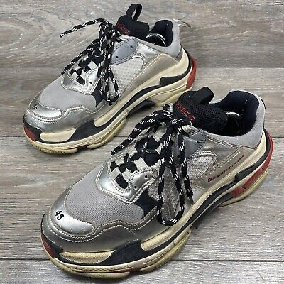 Balenciaga Triple S Silver Black Red Size 45 (US 12) | eBay Balenciaga Triple S Silver Black Red Size 45 (US 12) | eBay