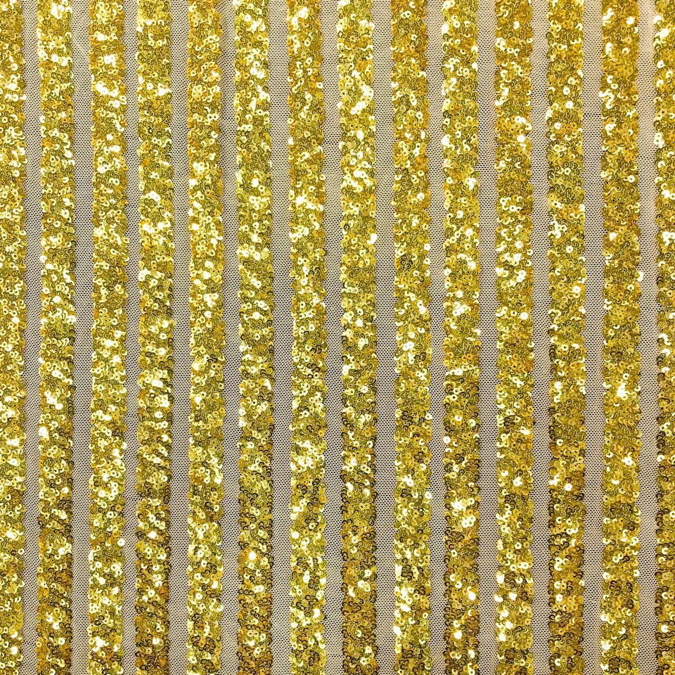 Malla elástica con lentejuelas a rayas Foto 2 de 4