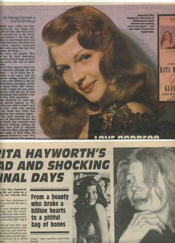 Rita Hayworth rare collection 6 clippings 1985-1987; Archive of the Eighties - 第 1/2 張圖片