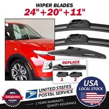 Set Of 24 20 11 Oem Windshield Fr Wiper Blades Set For Kia Soul 2010-2022 Us Set Of 24 20 11 Oem Windshield Fr Wiper Blades Set For Kia Soul 2010-2022 Us