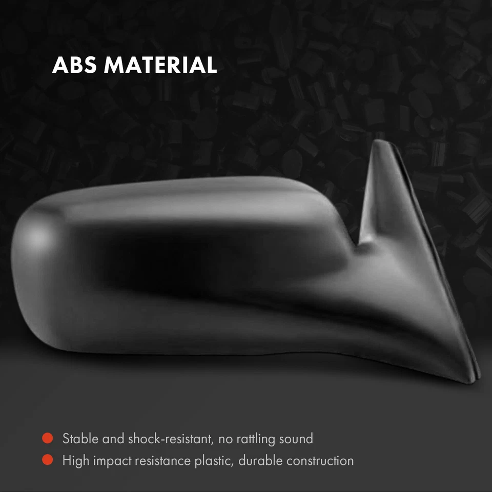 Espejo retrovisor eléctrico negro liso para pasajeros con control remoto eléctrico para Toyota Camry 1989-1990 Foto 3 de 4