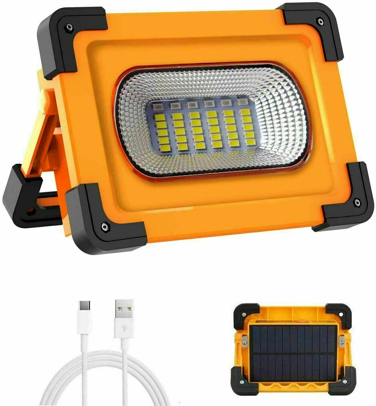 Faro LED 60W Portatile con Pannello Solare e Power Bank | Offerta Shop