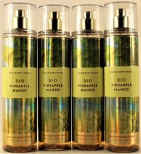 QTY 4 - Bath  Body Works RIO PINEAPPLE MANGO Fine Body Mist Spray 8Oz