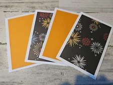 set of 4 photo mats (inside 3.5x5.5 outside 4x6) fireworks #2282