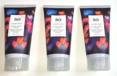 3-PACK R+CO SUNSET BLVD BLONDE TONING MASQUE - 5 OZ X 3 - NEW IN BOX
