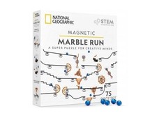 NATIONAL GEOGRAPHIC Magnetic Marble Run - 75-Piece STEM Building Set