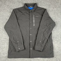 Patagonia Tough Puff Shirt Jacket Mens Large Black Snap Button 52730