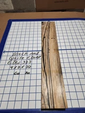 Black and White Ebony  Wood turning  blank  4 "x   2 "x   22   " EBW323