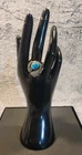 Vintage Sterling Silver Turquoise Ring Native Southwestern Size 11 19.07g