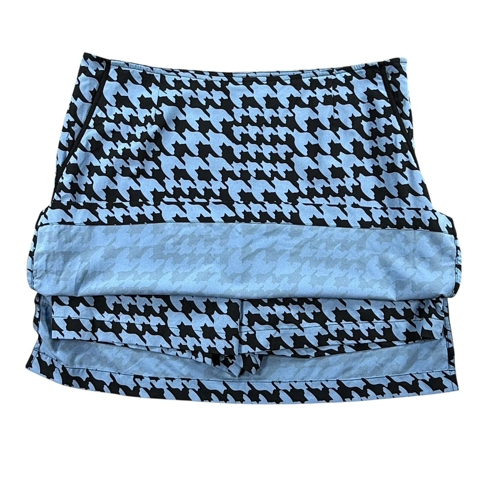 Shorts saia golfe Golftini Skort feminino 8 azul enfeitiçado preto estampa Houndstooth - Imagem 2 de 4