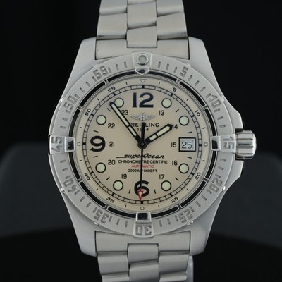 Breitling SuperOcean Steelfish A17390 Silver Dial 44mm Automatic Men Watch +B&P