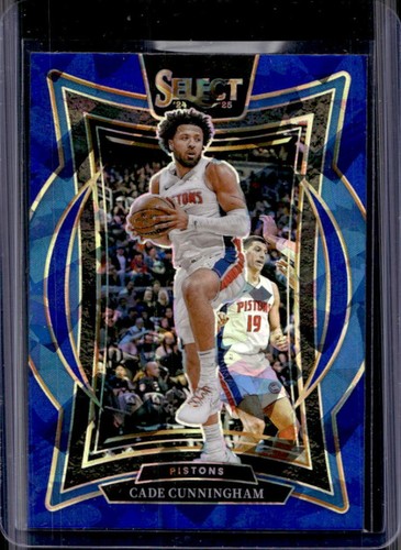 2024-25 Panini Select Cade Cunningham Concourse Blue Cracked Ice Prizm #65