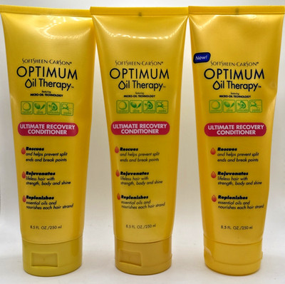 3x Soft Sheen Carson Optimum Oil Therapy Ultimate Recovery Hair Conditioner8.5oz
