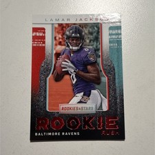 2018 Panini Rookies & Stars Lamar Jackson Rookie Rush RR-10 Baltimore Ravens NFL