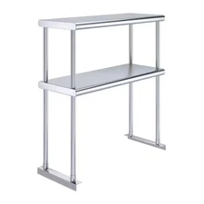 12 In. X 30 In. Stainless Steel Double Overshelf for Kitchen Utility Table : 2-T