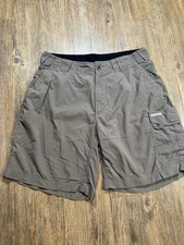 Exofficio Cargo Shorts 34 Mens Khaki Nylon Utility Outdoor Hiking