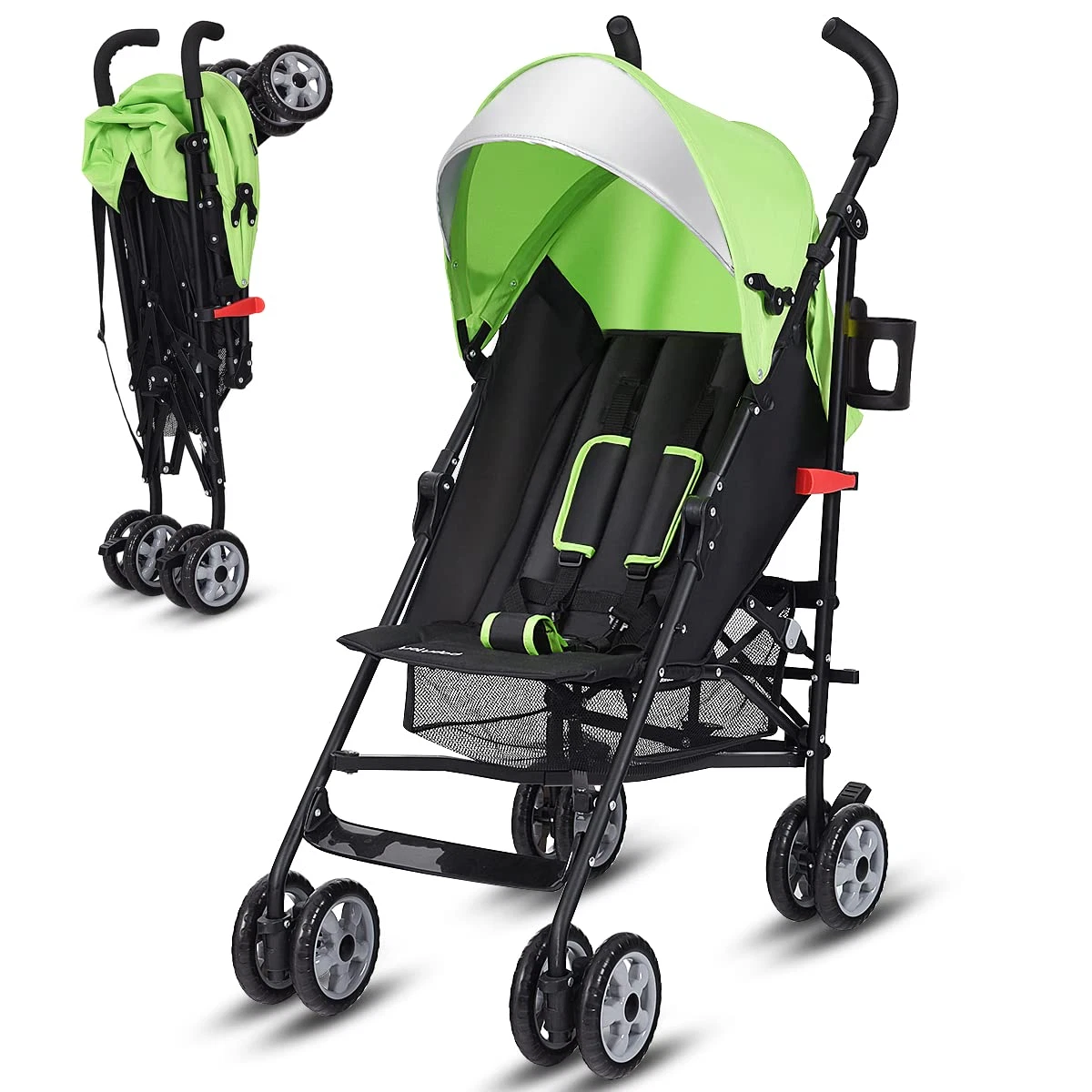 Compact Travel Stroller for Infants to Toddlers - Adjustable Canopy & Easy Fold