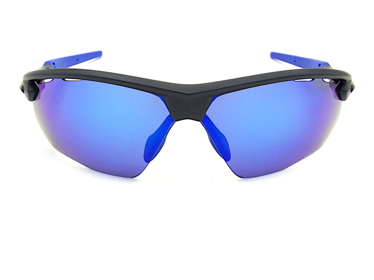 BLOC Fox Sportbrille XB761 Schwarz Blau Mit Blauen Spiegel-Linsen, Ventiliert