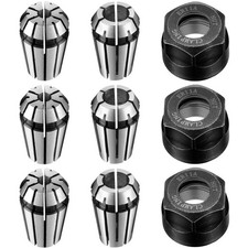 Er11 Collet Nut Set 9Pcs Spring Collet Nut Clamping Tooling Precision Collet Set